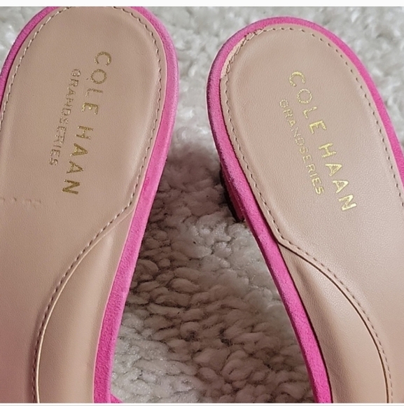 COLE HAAN ADELLE  PInk Suede Strappy Heels Size 9.5 - Picture 12 of 16